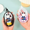 thumbnail image 3 of Clear Figure Display Bag with Keychain Waterproof PVC Zipper Dustproof Portable Oval Small Hanging Blind Box Doll Storage Bag Organizer Case, 3 of 6