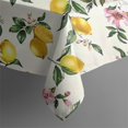 thumbnail image 5 of Yellow Lemon Fruit Flowers Yellow Pattern Square Tablecloth,Waterproof Square Table Cover,Wipeable Spillproof Washable Table Cover for Home Kitchen Party Decor 42"X42"(107x107cm), 5 of 6