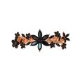 thumbnail image 1 of Clip de pasador de pelo floral de cristal negro precioso de Faship, 1 of 5