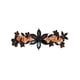 thumbnail image 1 of Clip de pasador de pelo floral de cristal negro precioso de Faship, 1 of 5