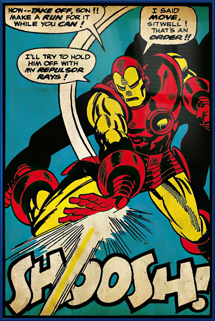 IRON MAN ART POSTER ~ PANELS 24x36 Marvel Comic Book Invincible 