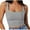 Gray, variant on UYISJ Women's Sleeveless Strappy Tank Top Square Neck Double Layer Workout Fitness Casual Basic Crop Tops