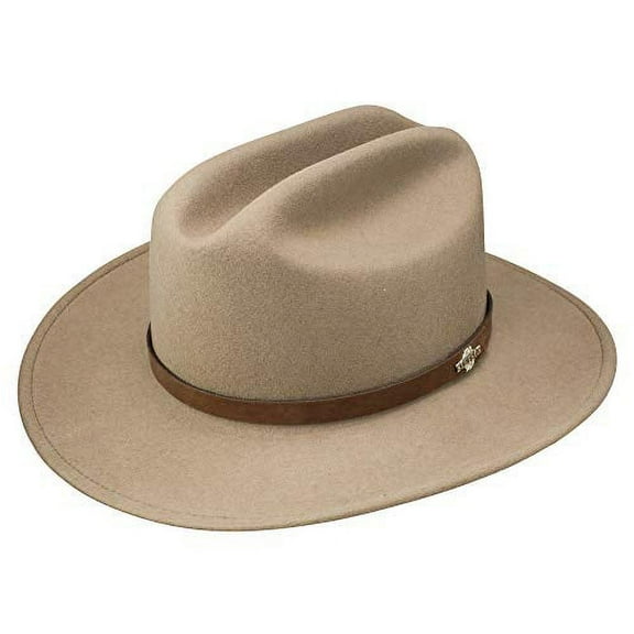 Route 66 Crushable Wool Felt Cattleman Western Hat - S - Mushroom