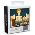 thumbnail image 2 of Ann Arbor, Michigan, Retro Skyline (no text) (Absorbent Ceramic Coasters Set of 4 Matching Images, Cork Back, Kitchen Table Decor), 2 of 3