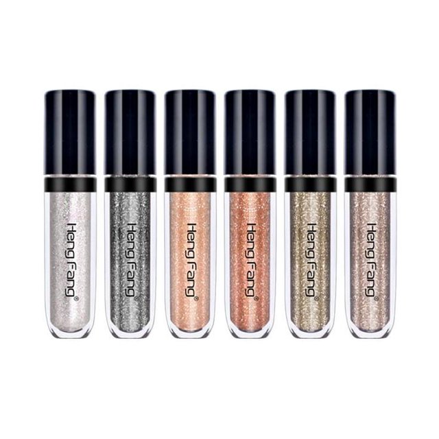 Brillo Líquido de 6 Colores, Color Brillante para Mujeres Y Niñas, Maquillaje de Ojos Brillante, Altamente Pigmentado , A UNA Salvador Dali Líquido de sombra de ojos