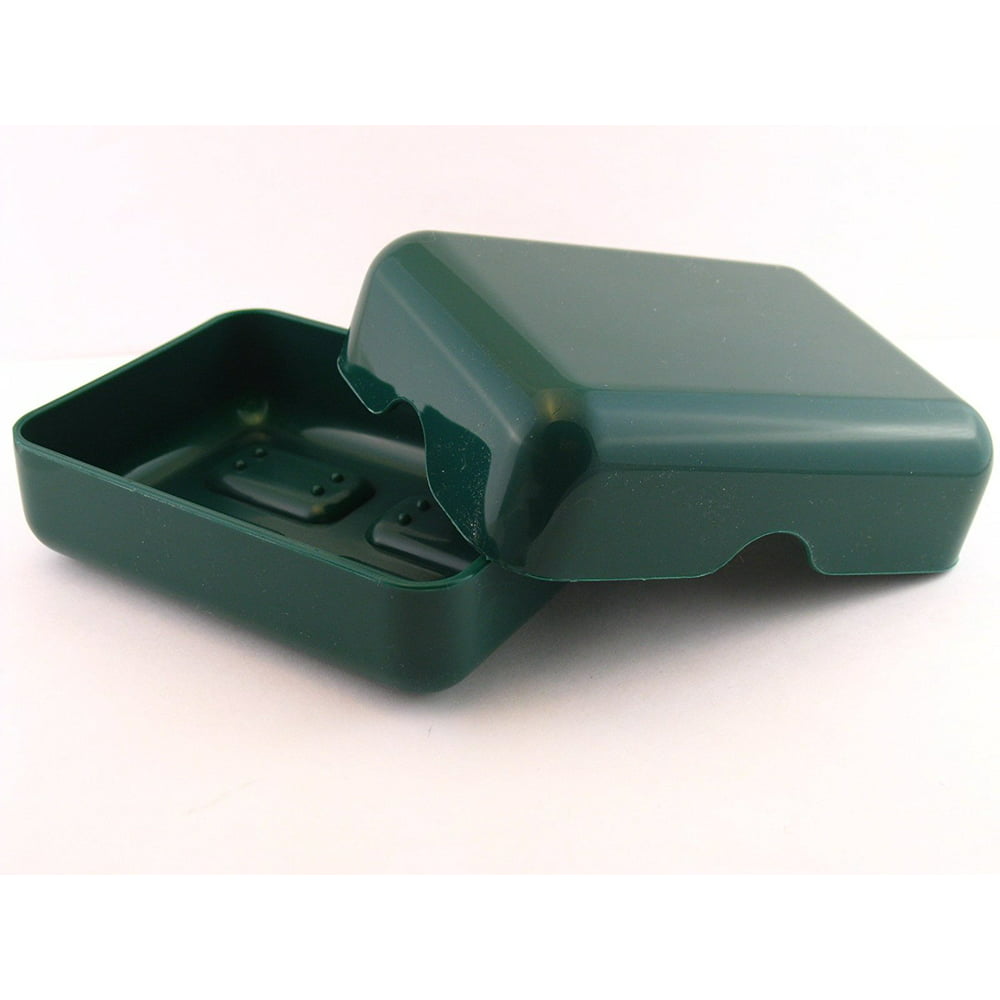 Plastic Travel Soap Dish Green, Two Piece Design, Made