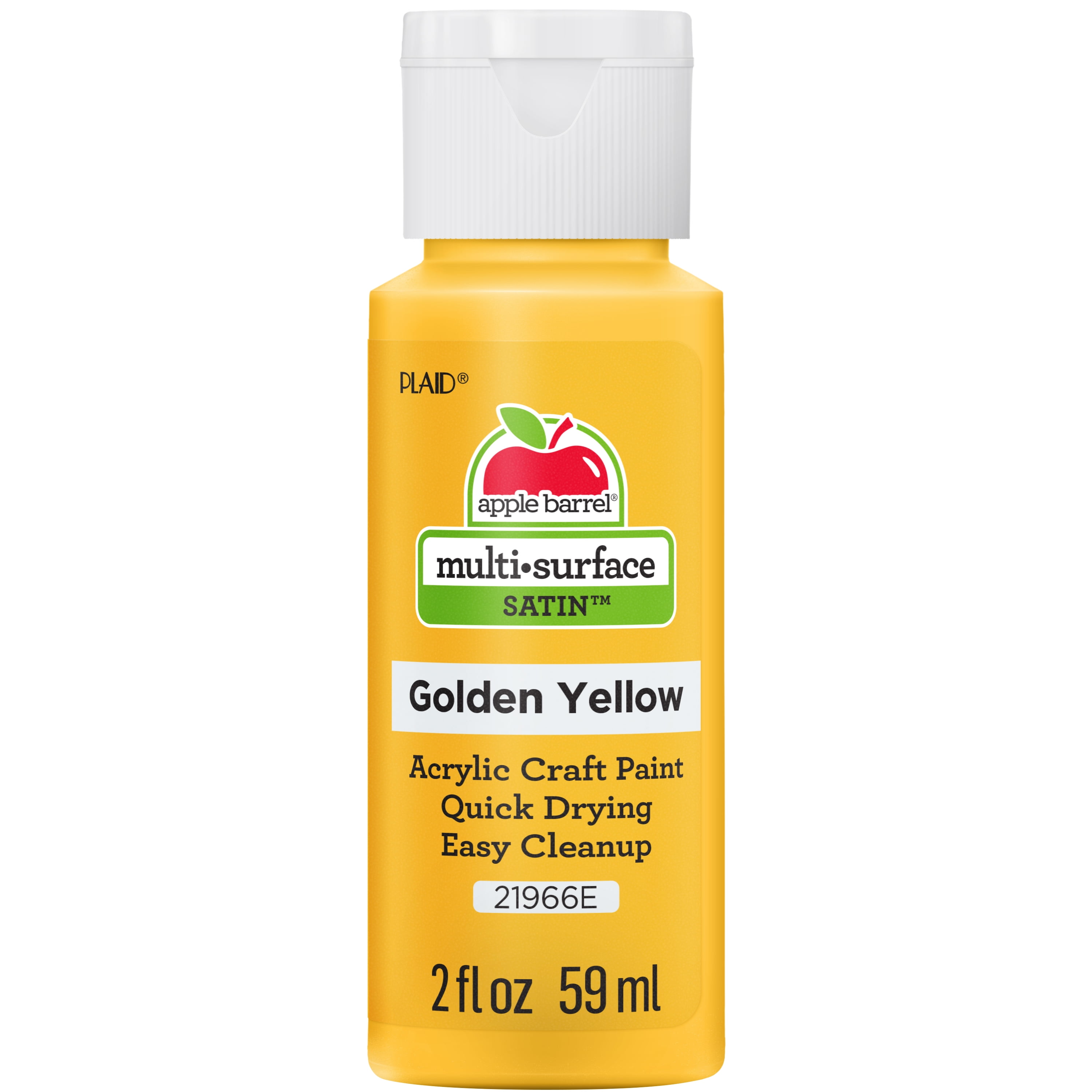 Apple Barrel MultiSurface Acrylic Craft Paint, Satin Finish, Golden