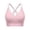 1-Pink, variant on Strappy V-Neck Sports Bras for Women Adjustable Thin Shoulder Strap Soft Comfortable Seamless Wireless Bralettes Stylish Supportive Racerback Workout Yoga Bras White L