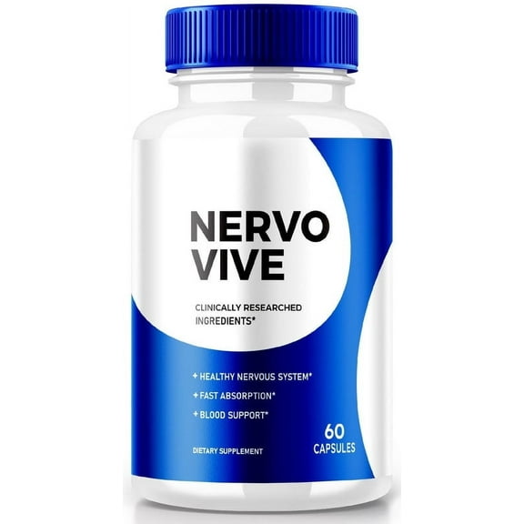 NervoVive Capsules, Nervo Vive Nerve Health Support Pills, All Natural Potent Supplement, Maximum Strength Formula for Overall Health and Wellness, Official Nutritional Reviews (60 Capsules)