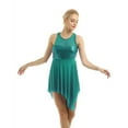 thumbnail image 4 of MSemis Women Leotard Dress Criss Cross Asymmetric Lyrical Ballet Dance, 4 of 6