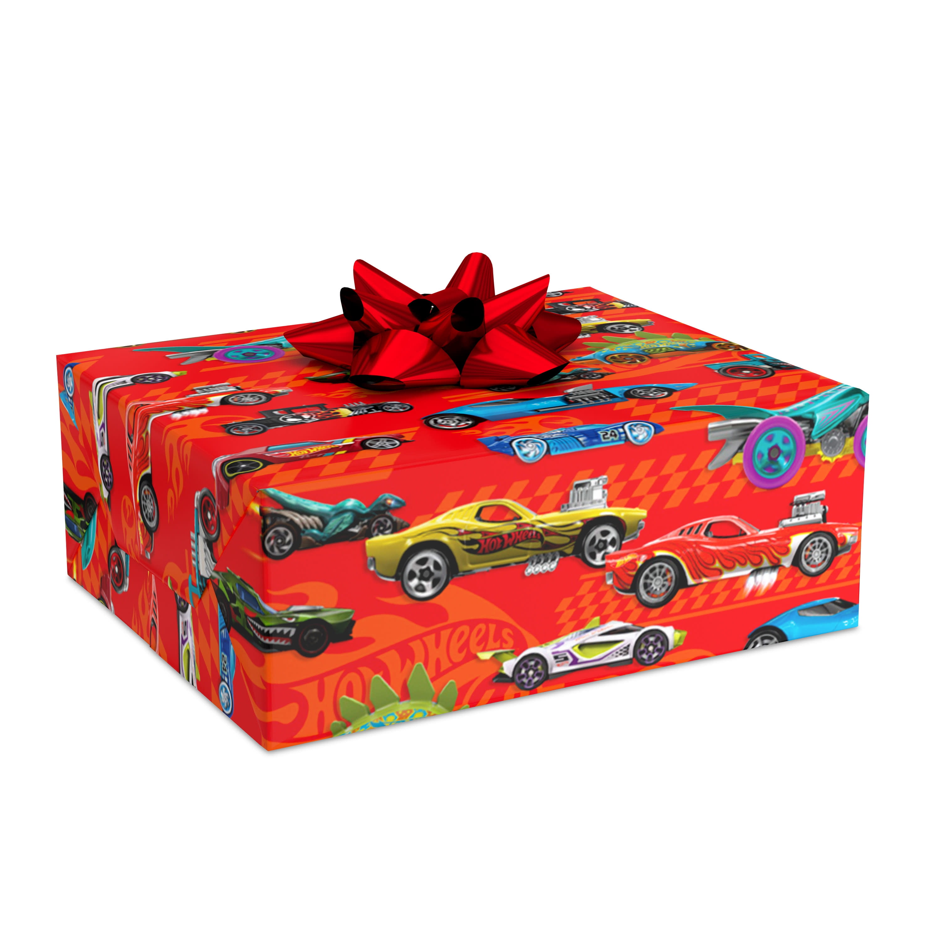 Hallmark Wrapping Paper, 20 sq. ft. (Hot Wheels Cars on Red)