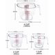 thumbnail image 3 of 3-Piece Measuring Cups Set, Plastic Measuring Cup Plug-in Nesting Handle Stackable Design, 3 of 4