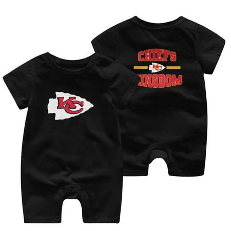 

Kansas_City_Chiefs Team fan Apparel T-Shirt Logo Newborn Baby short sleeve jumpsuit Game Day T-Shirt Gift Unisex