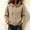 Khaki womens fleece shacket a1, variant on Tusihei Women Fall Winter Hooded Fleece Shacket Button Down Casual Cardigan Pullover Solid Warm Loose Coat Jacket for Women Outdoor Lounge, Light Blue 2XL