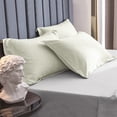 thumbnail image 4 of NTBAY 2 Pack Washed Cotton Queen Pillow Shams, Breathable and Comfortable, 20" x 30", White, 4 of 5
