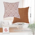 thumbnail image 2 of SUSIELADY Throw Pillow Covers Set of 4, 20"x20" Linen Decorative Square Couch Sofa Cushions, Accent Home Decor, Living Room, Bedroom, Chair, Golden Brown, 2 of 7