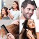 thumbnail image 3 of Paquete de 3 peines de peluquero, peine cortapelos con parte superior plana, peines para cortar el cabello, ideales para cortes cortapelos y superficies planas (negro, blanco, rojo), 3 of 5