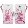 thumbnail image 3 of LG Aristo Case, LG K8 2017 Wallet Case, Pu Leather Wrist Strap Magnetic Fold[Kickstand] Wallet Case with ID & Credit Card Slots for LG Aristo/K8 2017 - Cherry Blossom, 3 of 4