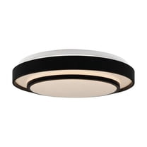 15 in. Aziza Collection 1-Light Flush Mount, Black