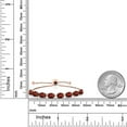 thumbnail image 6 of Gem Stone King 18K Rose Gold Plated Silver Red Garnet Tennis Bracelet for Women (6.96 Cttw, Gemstone January Birthstone, Oval 7X5MM, Fully Adjustable up to 9 inch), 6 of 6