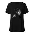 thumbnail image 4 of Tops for Women Casual Summer Short Sleeve Loose Solid Tunic Tees Blouses Dressy Casual Soft Comfy Basic T Shirts Tops, 4 of 4