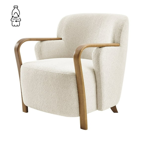 New Pacific Direct Tania Fabric Accent Arm Chair in Palladian Beige
