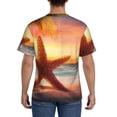 thumbnail image 2 of Rocae Starfish Sunset Sea Beach for Men's Moisture-Wicking Crew Tee - T-Shirt for Sports, Outdoor Activities, and Casual WearX-Large, 2 of 9