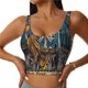 thumbnail image 1 of Balery Coffee-Drinking Skull Sujetadores deportivos con espalda cruzada para mujer, acolchados, sin costuras, de alto impacto, ideales para yoga, gimnasio, entrenamiento y fitness.-Small, 1 of 8