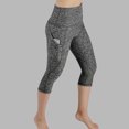 thumbnail image 2 of Gibobby Leggings cortos yoga mujer Pantalones de YOGA para mujer Bolsillos Correr Deporte Fitness Recortar Leggings Entrenamiento(Gris,G), 2 of 5