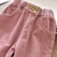 thumbnail image 5 of Zwiiyzr 2-8Y Toddler Boys Girls Fleece Lined Pants Casual Loose Jogger Pants Sweatpants Winter Corduroy Bottoms Trousers Pink, 5 of 6