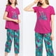 Hauts de Vêtements de Nuit pour Femmes avec Pantalons Capri Pyjama Sets – image 2 sur 7