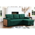 thumbnail image 6 of 3 Sectional In Linen - Pull-out With Storage Chaise, Foam Filled, 93.72 In. W X 53.49 D 34.55 H Upholstered Removable Cushions, 93.72" 53.49" 34.55" For Comfortable Lounging, 6 of 6