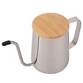 thumbnail image 3 of Cafetera de goteo para té y café, tetera de 600 ml, tetera de acero inoxidable con cuello de cisne, cafetera de goteo para acampar, regalo de cocina, 3 of 9
