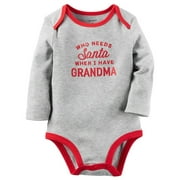 Carters Unisex Baby Clothing Outfit Who Needs Santa Collectible Bodysuit Gray