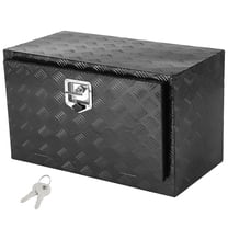 VEVOR Underbody Truck Box, 30" x 17" x 18" Pickup Storage Box, Heavy Duty Aluminum Diamond Plate Tool Box with Lock and Keys, Waterproof Trailer Storage Box with T-Handle Latch for Truck, Van,Trailer