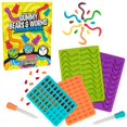 thumbnail image 1 of Gummy Bear & Worm - Juego de 4 moldes de silicona para caramelos, bandejas antiadherentes con 2 cuentagotas para chocolate, cubitos de hielo, sin BPA, hace hasta 62 caramelos, regalo d SCS Direct NA, 1 of 9