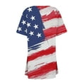 thumbnail image 4 of Lenago Summer Plus Size Tops for Women Casual Spring Women Casual Printed Short Sleeve Cardigans Drape Open Front Lightweight Summer High Low Hem Tops 4th of July Outfits for Women, 4 of 4