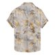 thumbnail image 1 of Camisas de Manga Corta de los Hombres Casual Hoja Impresión Solapa Superior, Mezcla de Poliéster/Spandex de la Moda para la Fiesta Y la Playa, 1 of 5
