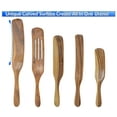 thumbnail image 5 of Spurtle Spatula Spoon Kitchen Cooking Utensil - Premium Wood 10pc Set - Natural Teak Wood Machine Washable - Non Stick Wooden Cookware Spatula Spoon, 5 of 8