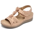thumbnail image 1 of Sandalias de cuña SHIBEVER Low Summer Platform Comfort Women Nude, 1 of 6