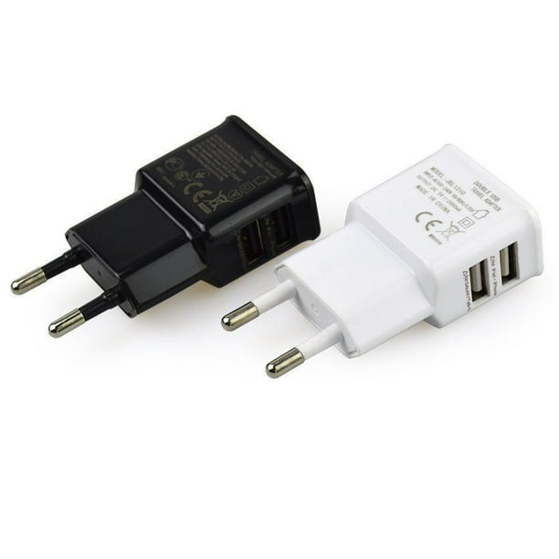Enchufe europeo 5V Dual USB cargadores de teléfono móvil universales cargador de energía de viaje adaptador cargador de enchufe para iPhone Android Dropshipping Tan Jianjun unisex