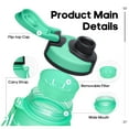 thumbnail image 4 of GEDUX 32oz Motivational Water Bottle with Time Marker, Leakproof Tritan Sports Water Bottle, BPA-Free Wide Mouth with Infuser & Carry Strap for Gym Running Travel, 4 of 8
