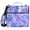 Blue Purple Palm Leaves, variant on 3 Ring Zipper Binder with Shoulder Strap Waterproof Trapper Keeper 2 Inch D-Ring 500 Sheets Capacity Hand Drawn Sun