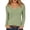 Green, variant on tarylea Womens Tops Long Sleeve V Neck Fitted Crop Tops Casual Fall Comfy Solid Color Basic T-Shirts
