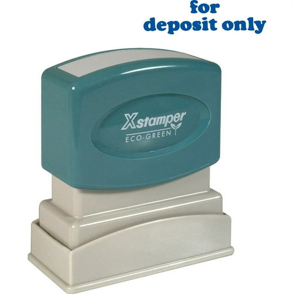 Xstamper "for deposit only" Title Stamp - Message Stamp - "FOR DEPOSIT ONLY" - 0.50" Impression Width x 1.62" Impression Length - 100000 Impression(s) | Bundle of 2 Each