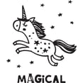thumbnail image 1 of Printtoo Magical Horse & Magical Text Sign Square Wooden Rubber Stamp Diary Card-4 x 4 Inches, 1 of 1