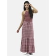 thumbnail image 2 of No Boundaries Woven Plaid Tiered Maxi Skirt, Women's, 2 of 5