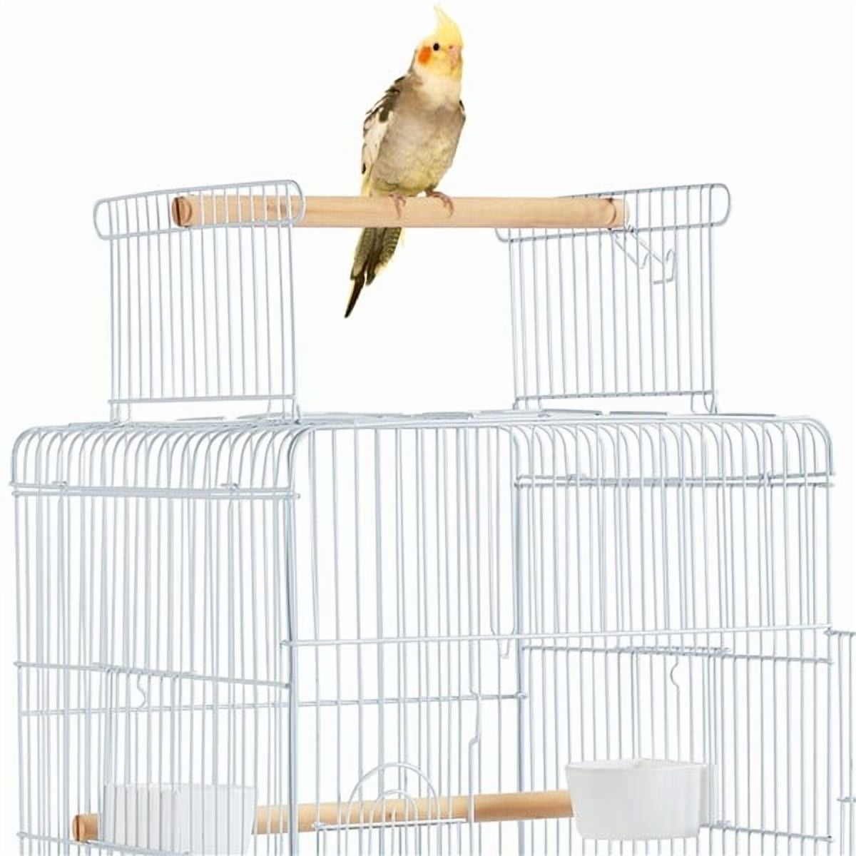 LINJH 47-inch Play Open Top Bird Cage for Cockatiel Conure w/ Detachable Rolling Stand