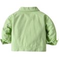 thumbnail image 2 of Chaqueta vaquera Cromoncent para niños y niñas, verde claro, 3-4T, 2 of 7