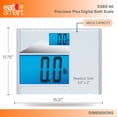 thumbnail image 2 of Báscula Eat Smart Precision Plus, báscula de baño de cuerpo ancho para medir el peso corporal, color blanco, 2 of 5